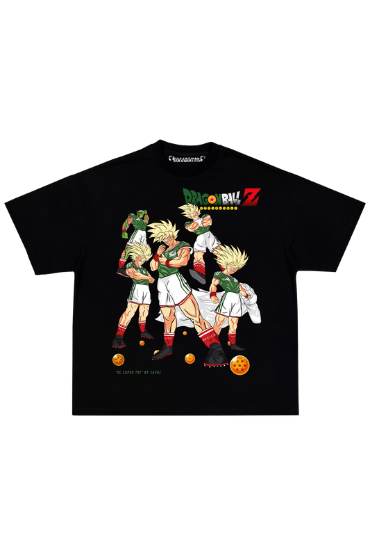 "EL SUPER TRI" BLACK OVERSIZED TEE