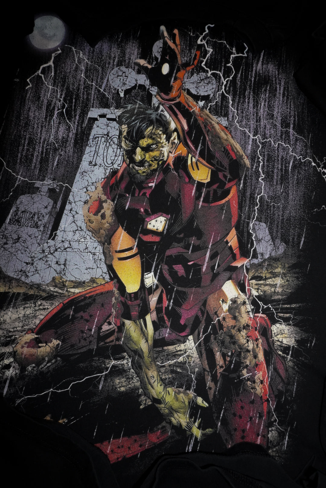 "END GAME TONY " BLACK OVERSIZED TEE