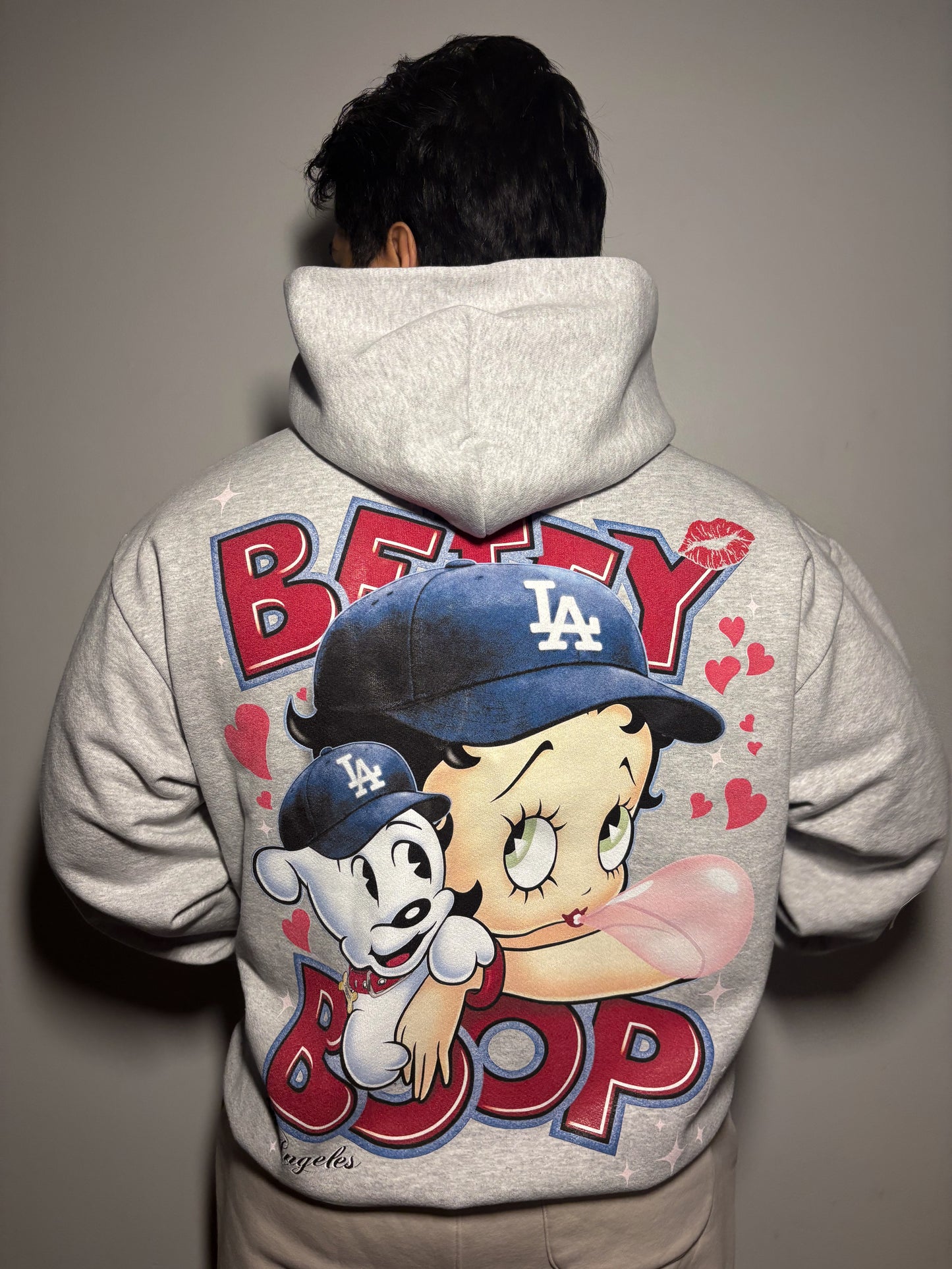 "LAD BETTY V.2" HEATHER GREY HOODIE