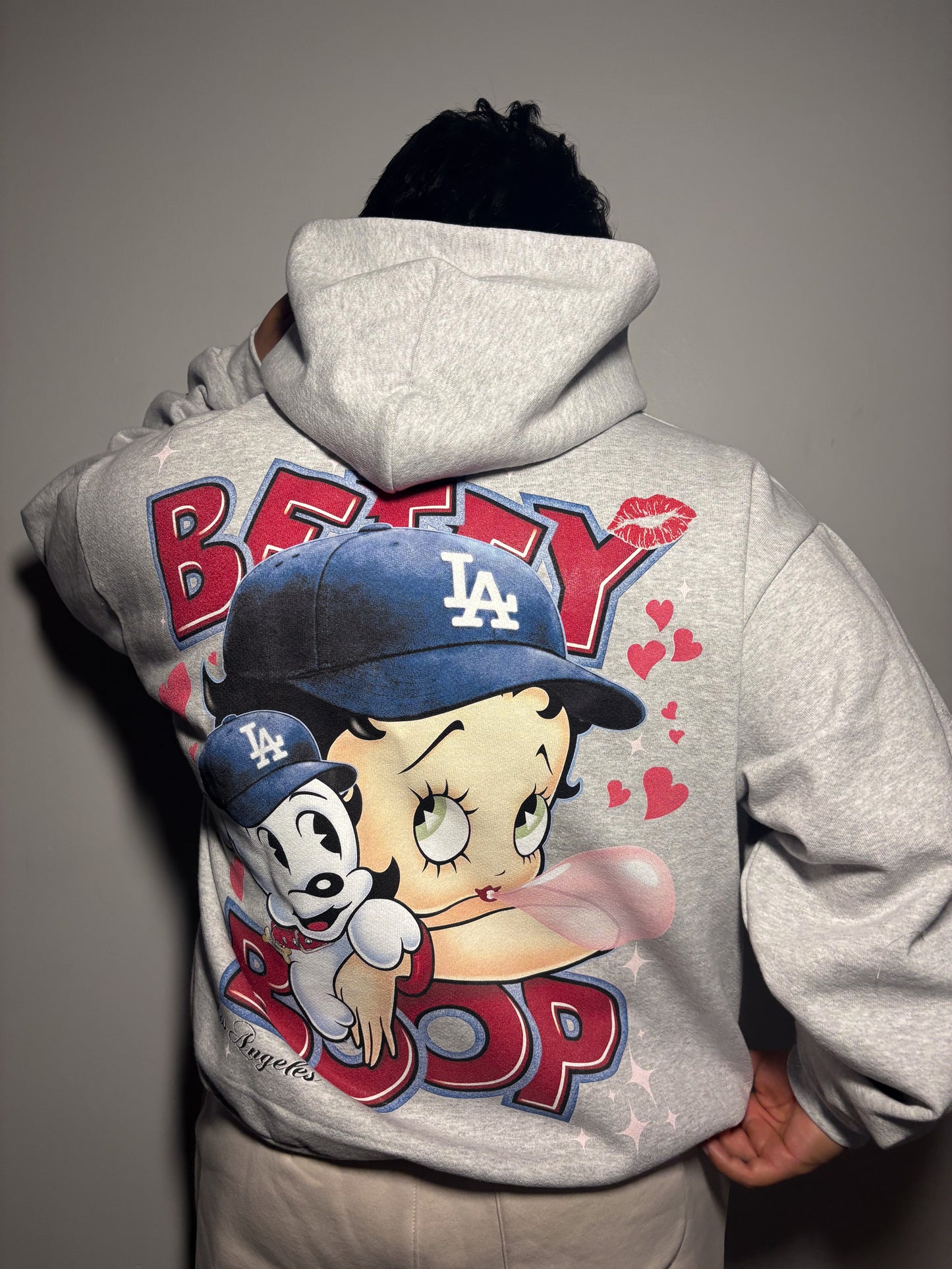 "LAD BETTY V.2" HEATHER GREY HOODIE