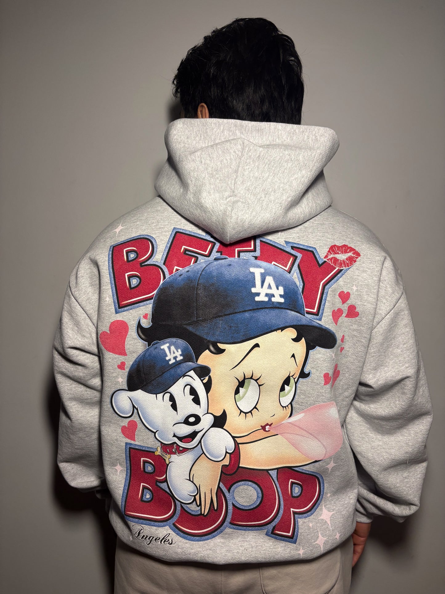 "LAD BETTY V.2" HEATHER GREY HOODIE