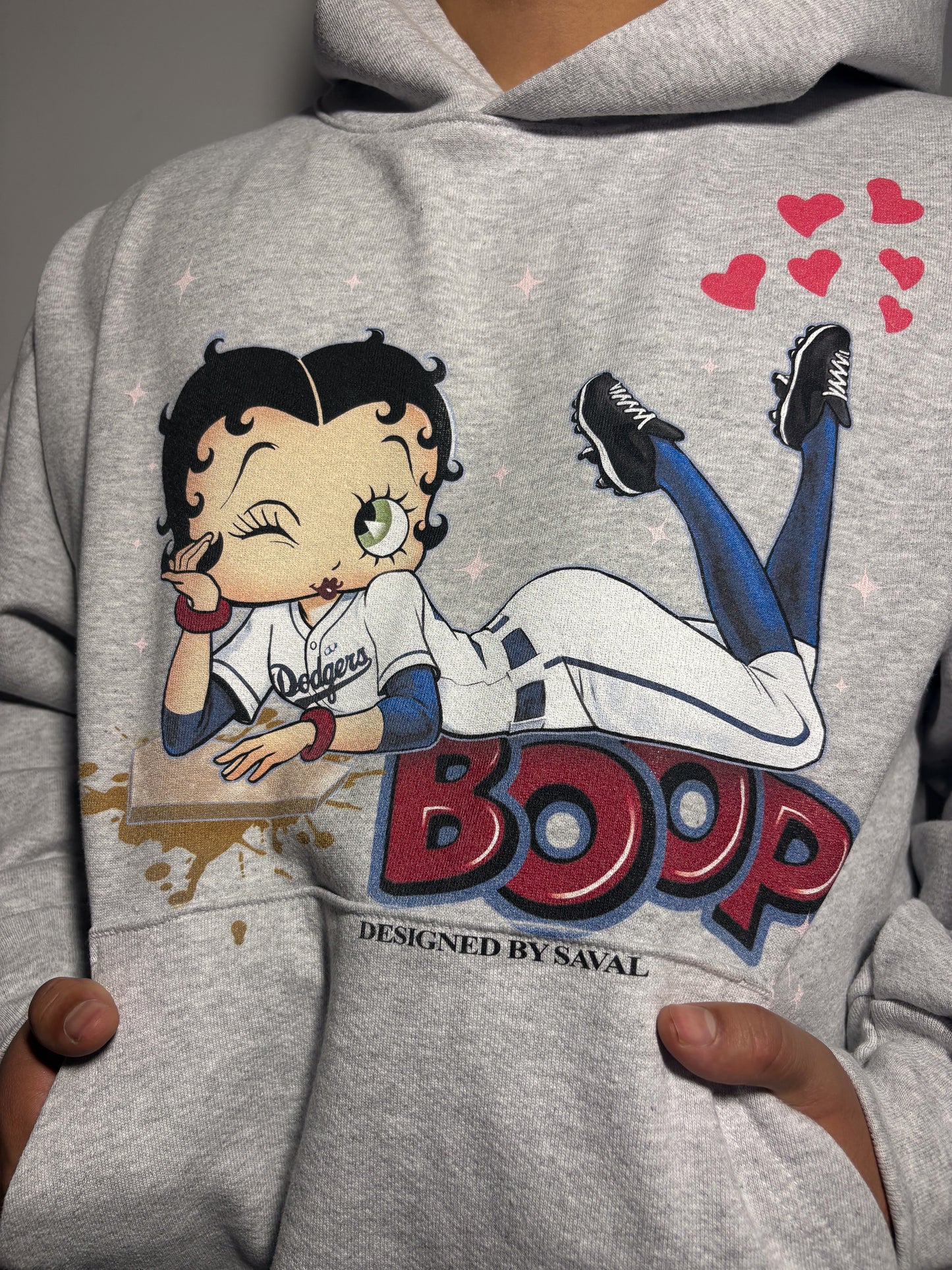 "LAD BETTY V.2" HEATHER GREY HOODIE