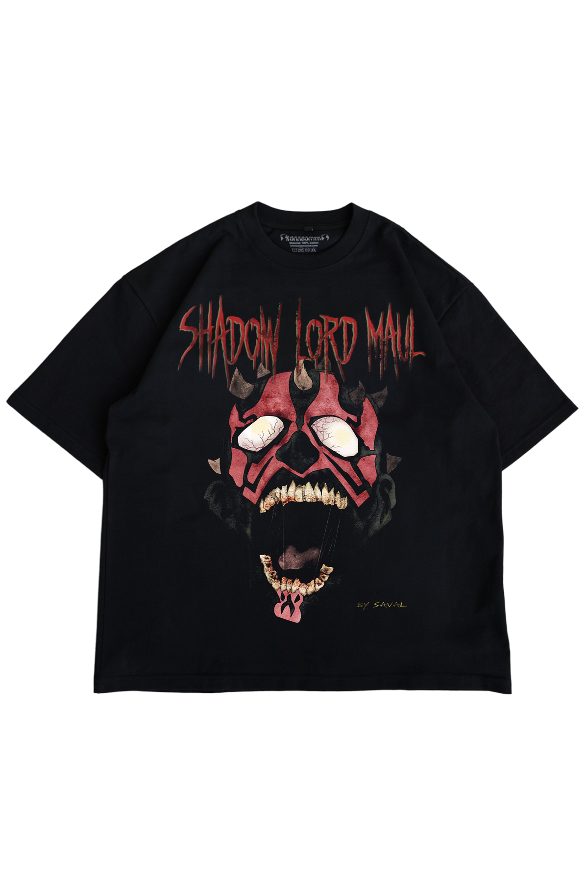 "SHADOW LORD Z " BLACK OVERSIZED TEE