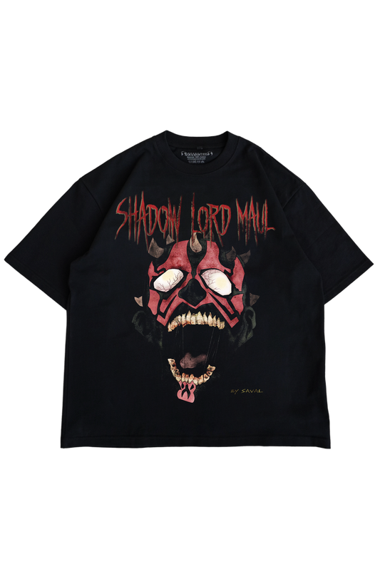 "SHADOW LORD Z " BLACK OVERSIZED TEE