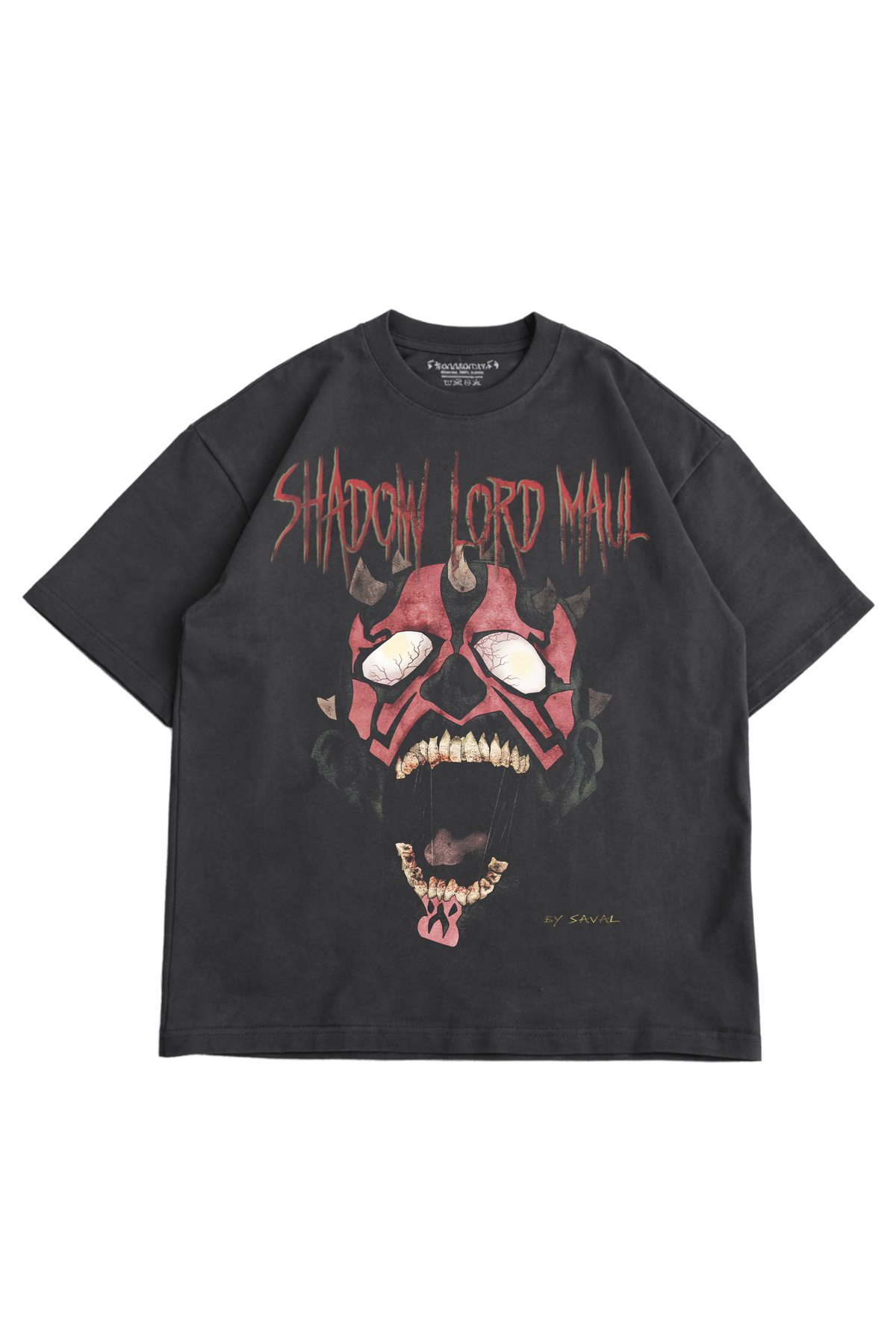 "SHADOW LORD Z " COAL OVERSIZED TEE