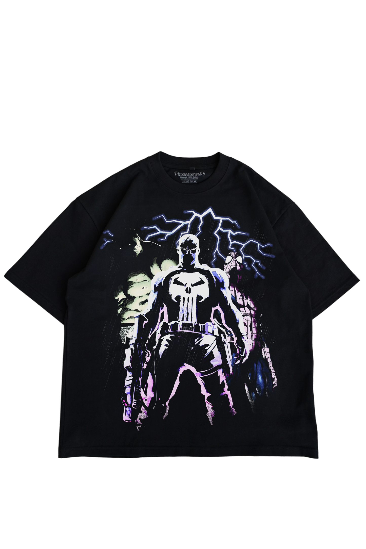 "TRIPLE THREAT " BLACK OVERSIZED TEE