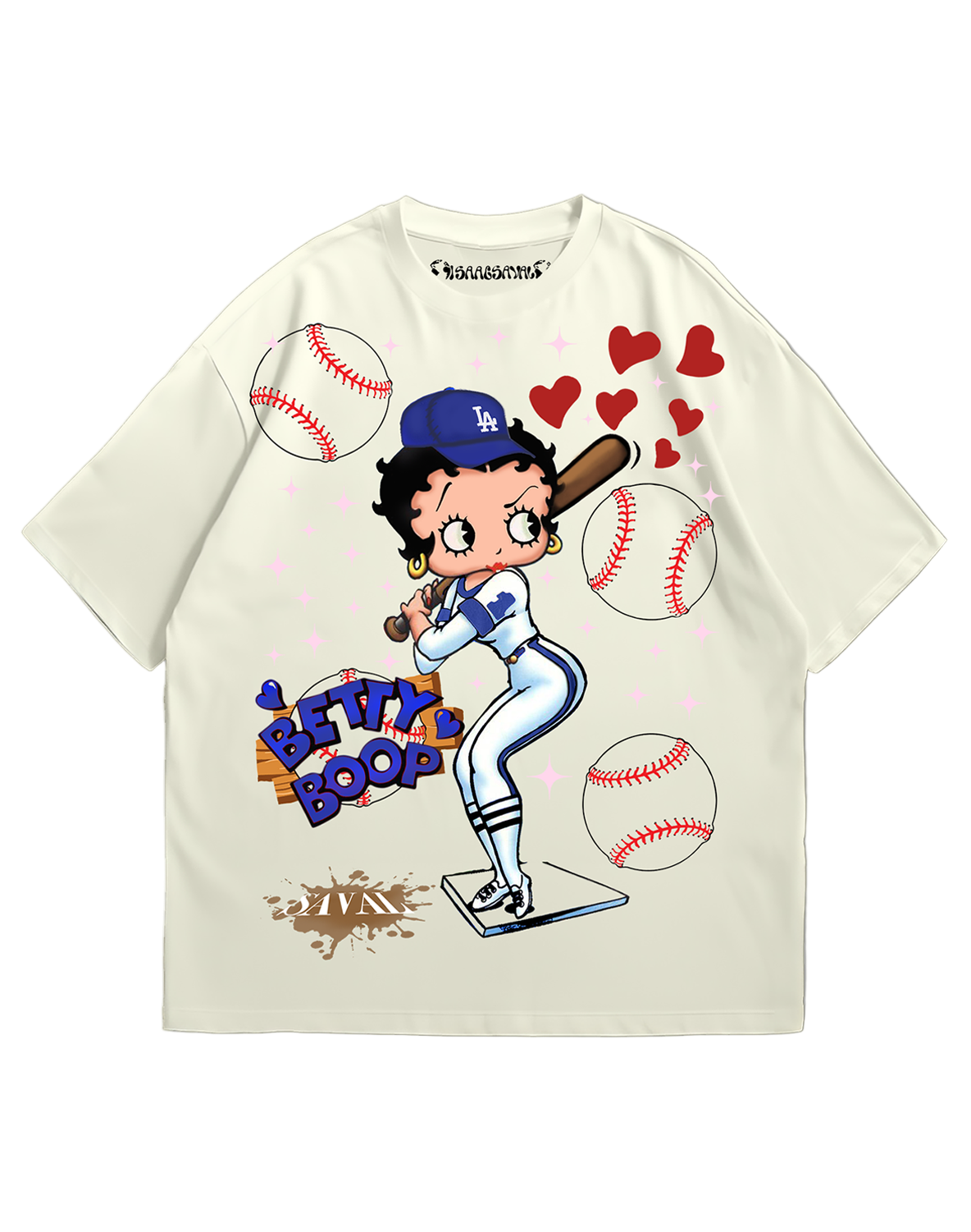 "BETTY LAD" TEE CREAM-WHITE