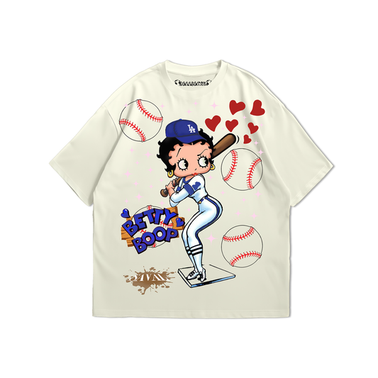 "BETTY LAD" TEE CREAM-WHITE