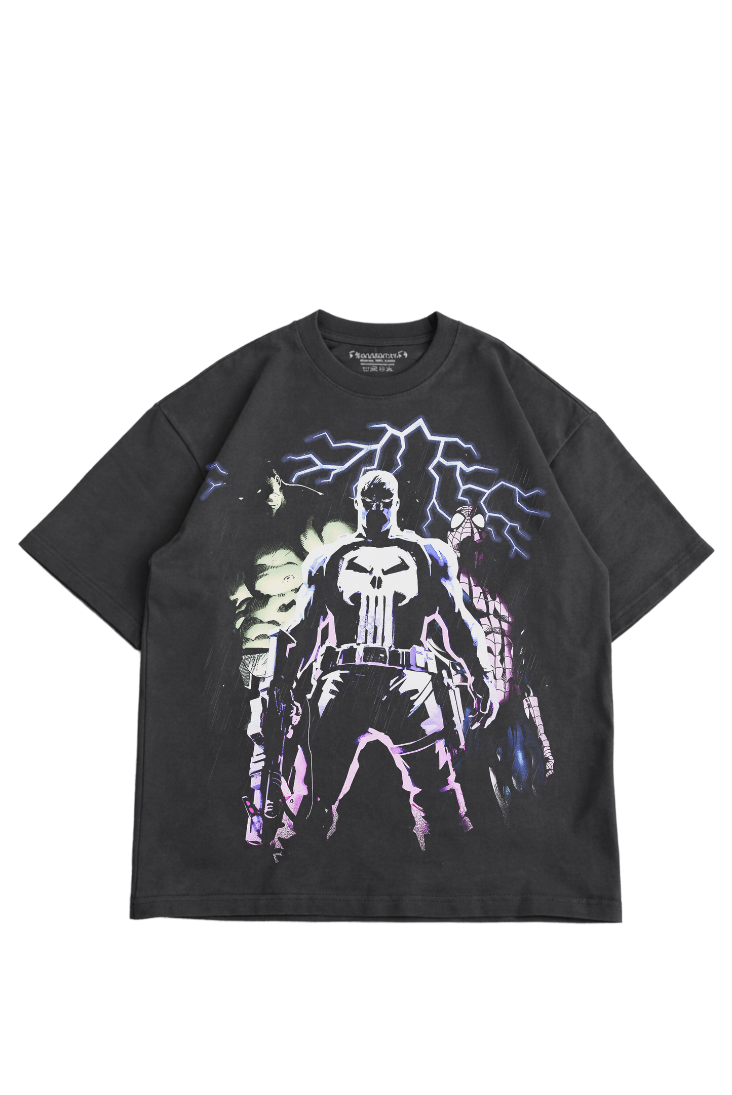 "TRIPLE THREAT " COAL OVERSIZED TEE