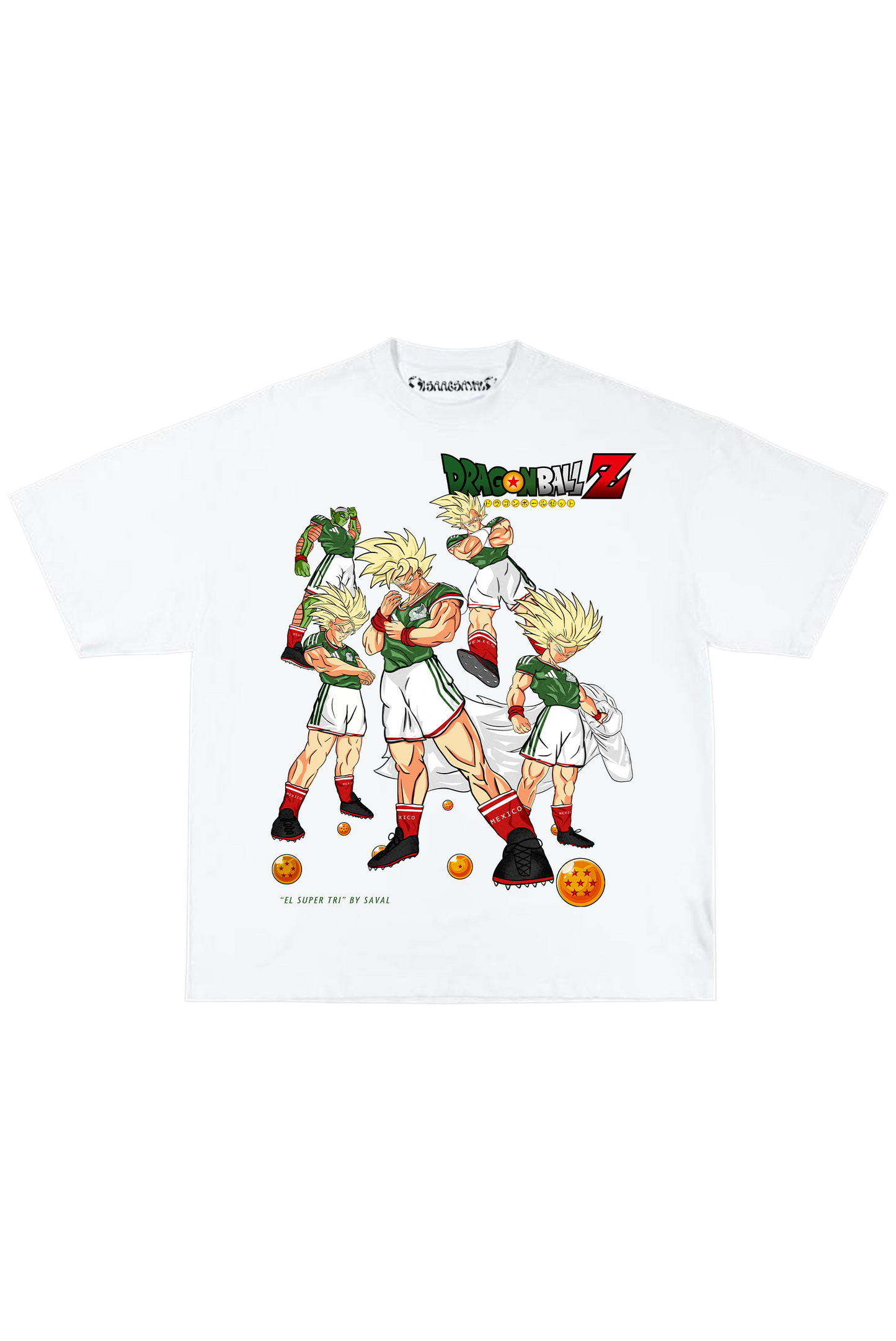 "EL SUPER TRI" WHITE OVERSIZED TEE