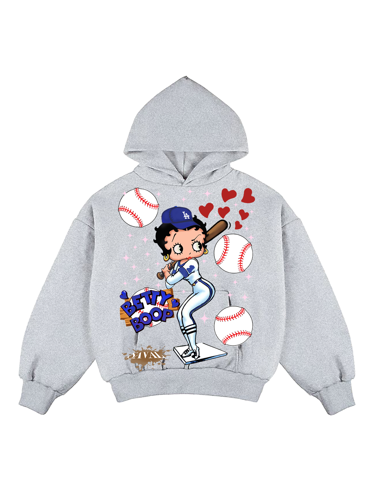 "BETTY LAD " ASH GREY HOODIE