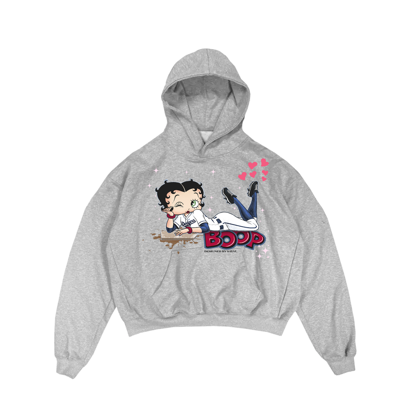 "LAD BETTY V.2" HEATHER GREY HOODIE
