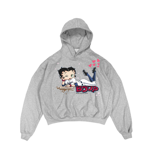 "LAD BETTY V.2" HEATHER GREY HOODIE