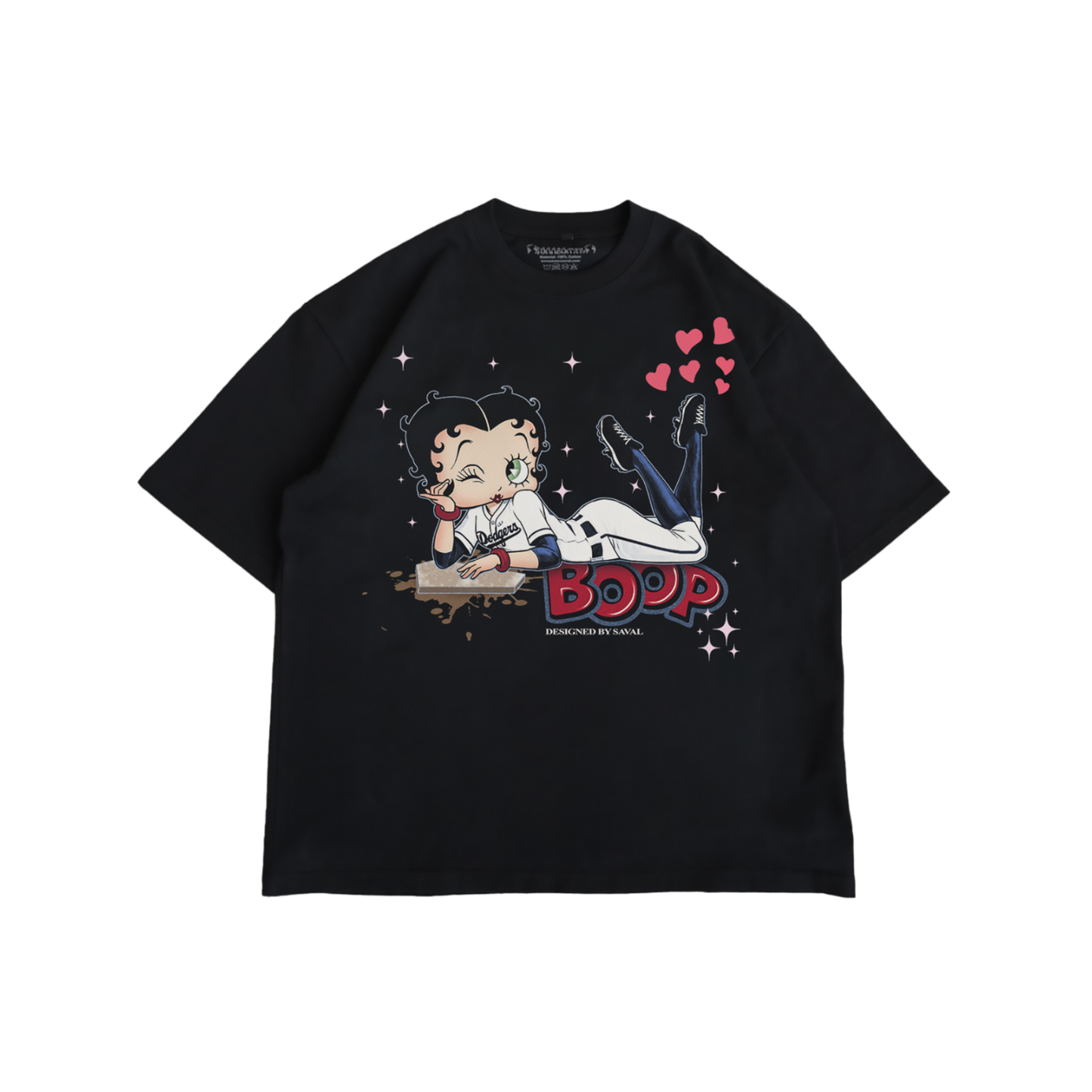 "LAD BETTY V.2" BLACK OVERSIZED TEE