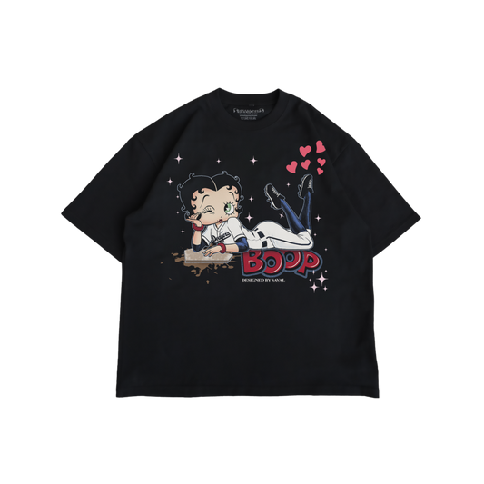 "LAD BETTY V.2" BLACK OVERSIZED TEE
