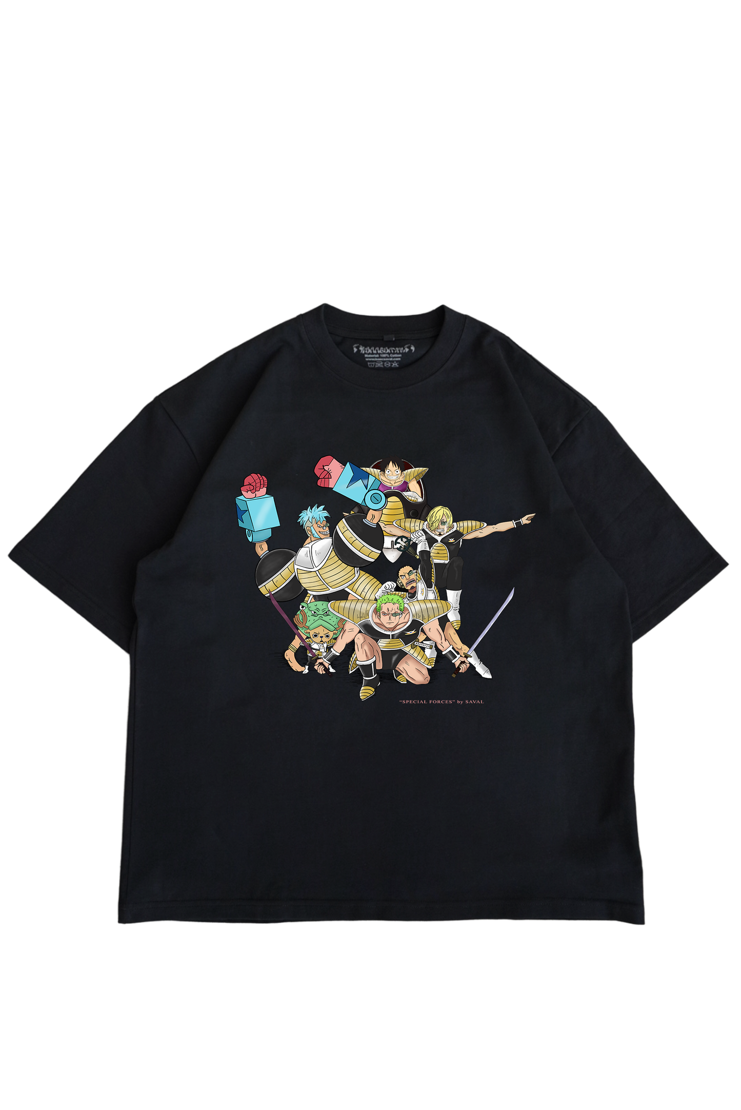 "SPECIAL FORCE" BLACK OVERSIZED TEE