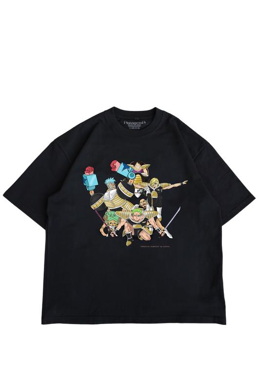 "SPECIAL FORCE" BLACK OVERSIZED TEE