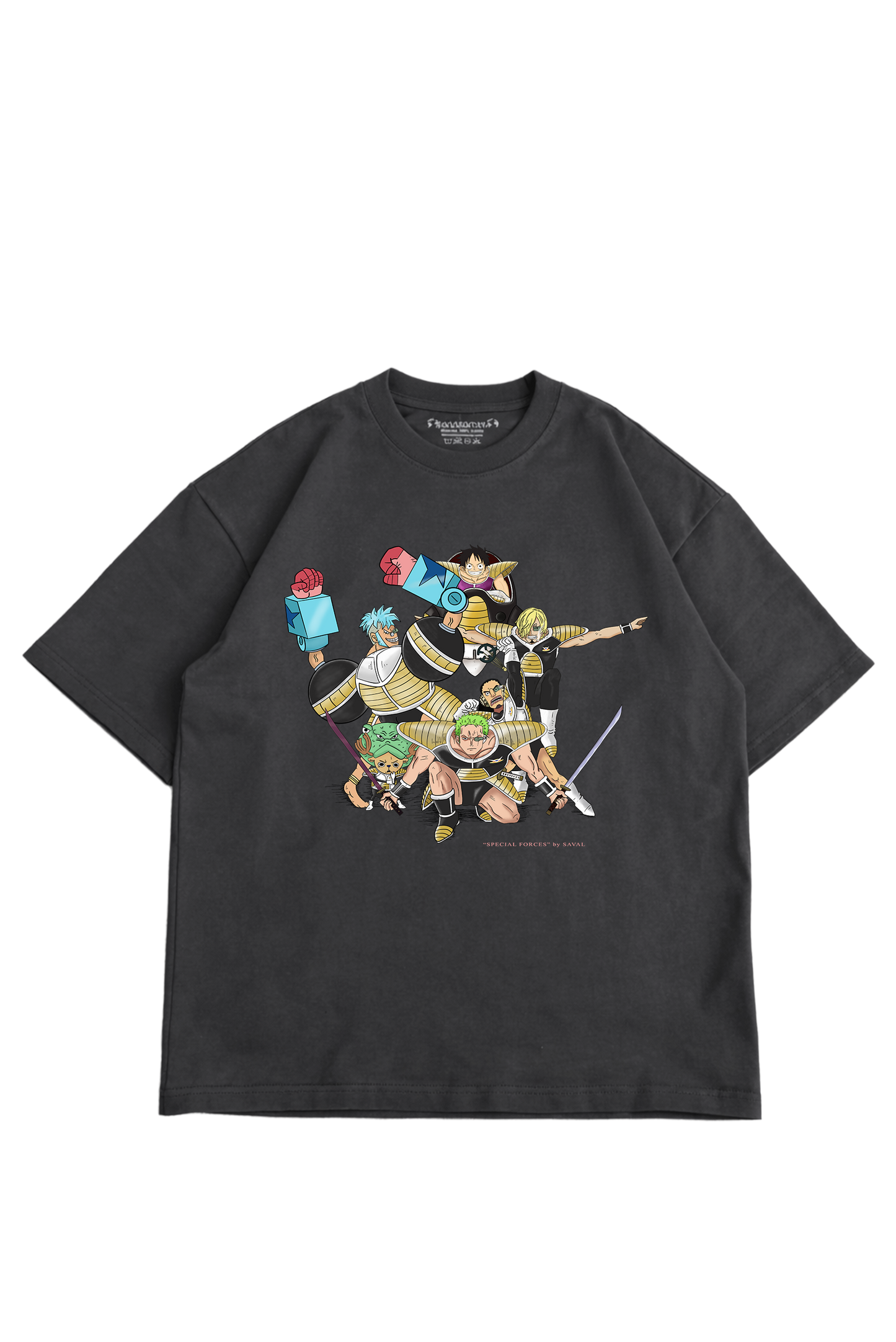 "SPECIAL FORCE" COAL OVERSIZED TEE