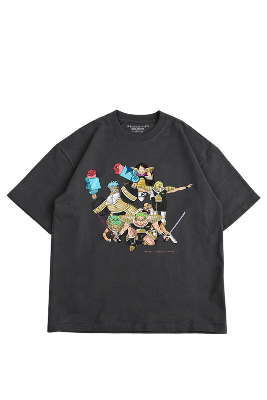 "SPECIAL FORCE" COAL OVERSIZED TEE
