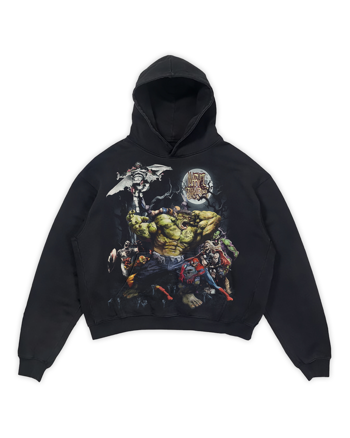 "GREEN GUY FOR LUNCH" BLACK HOODIE