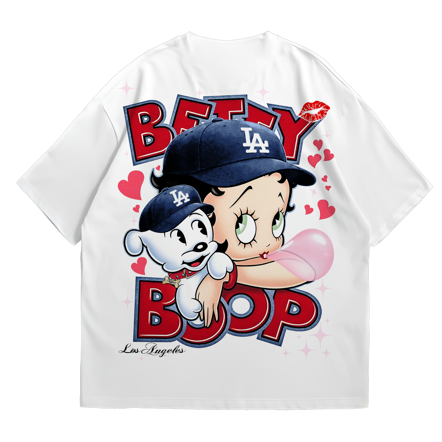 "LAD BETTY V.2" WHITE OVERSIZED TEE