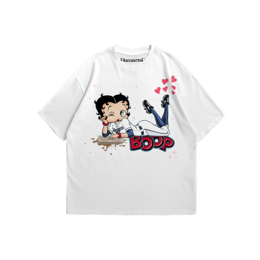 "LAD BETTY V.2" WHITE OVERSIZED TEE