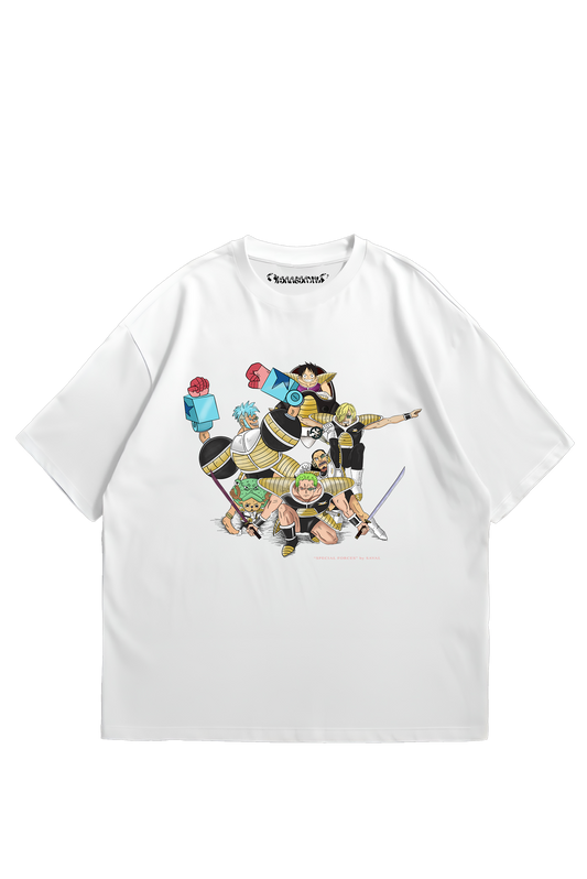 "SPECIAL FORCE" WHITE OVERSIZED TEE