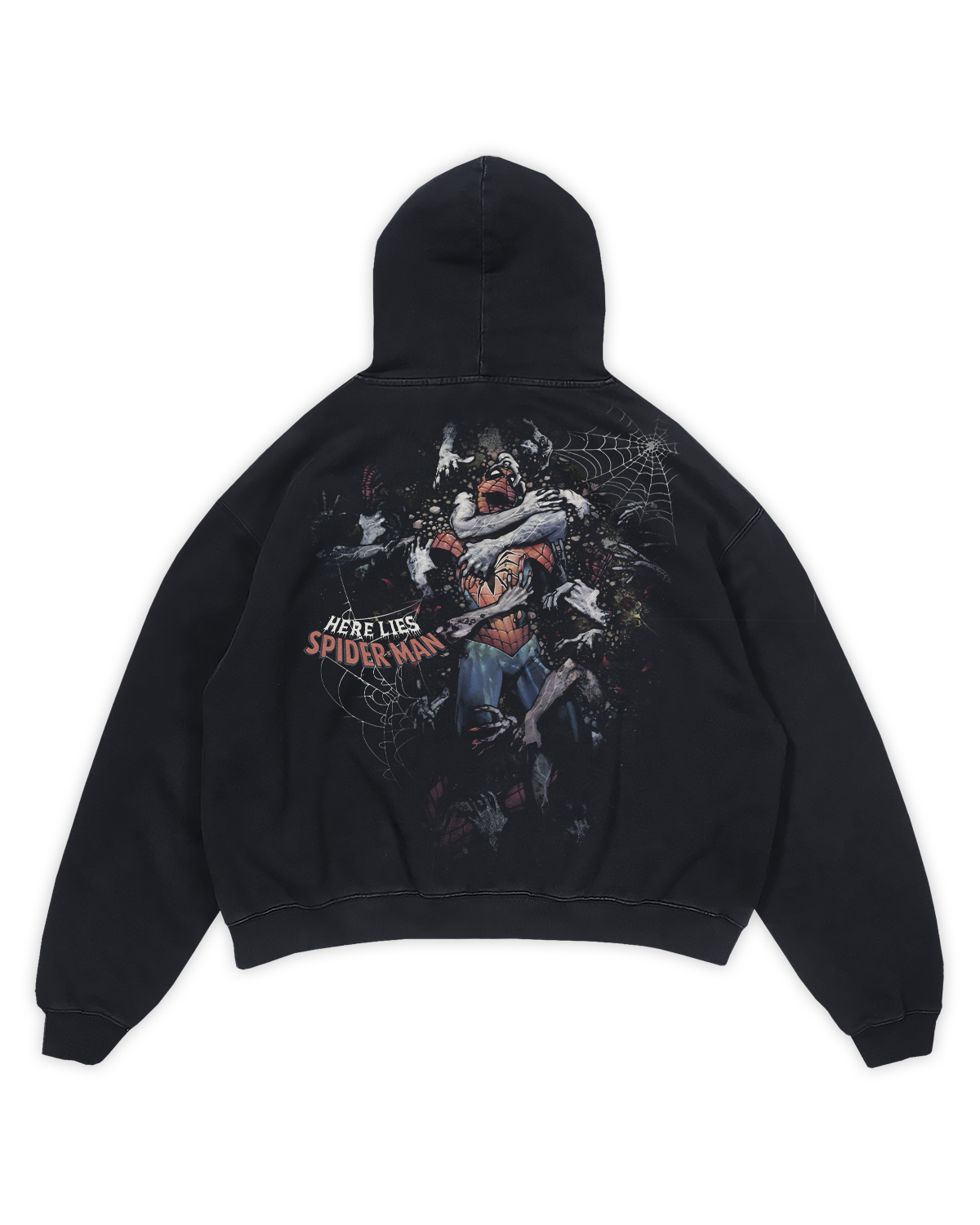 "UNDEAD WEB-HEAD" BLACK HOODIE
