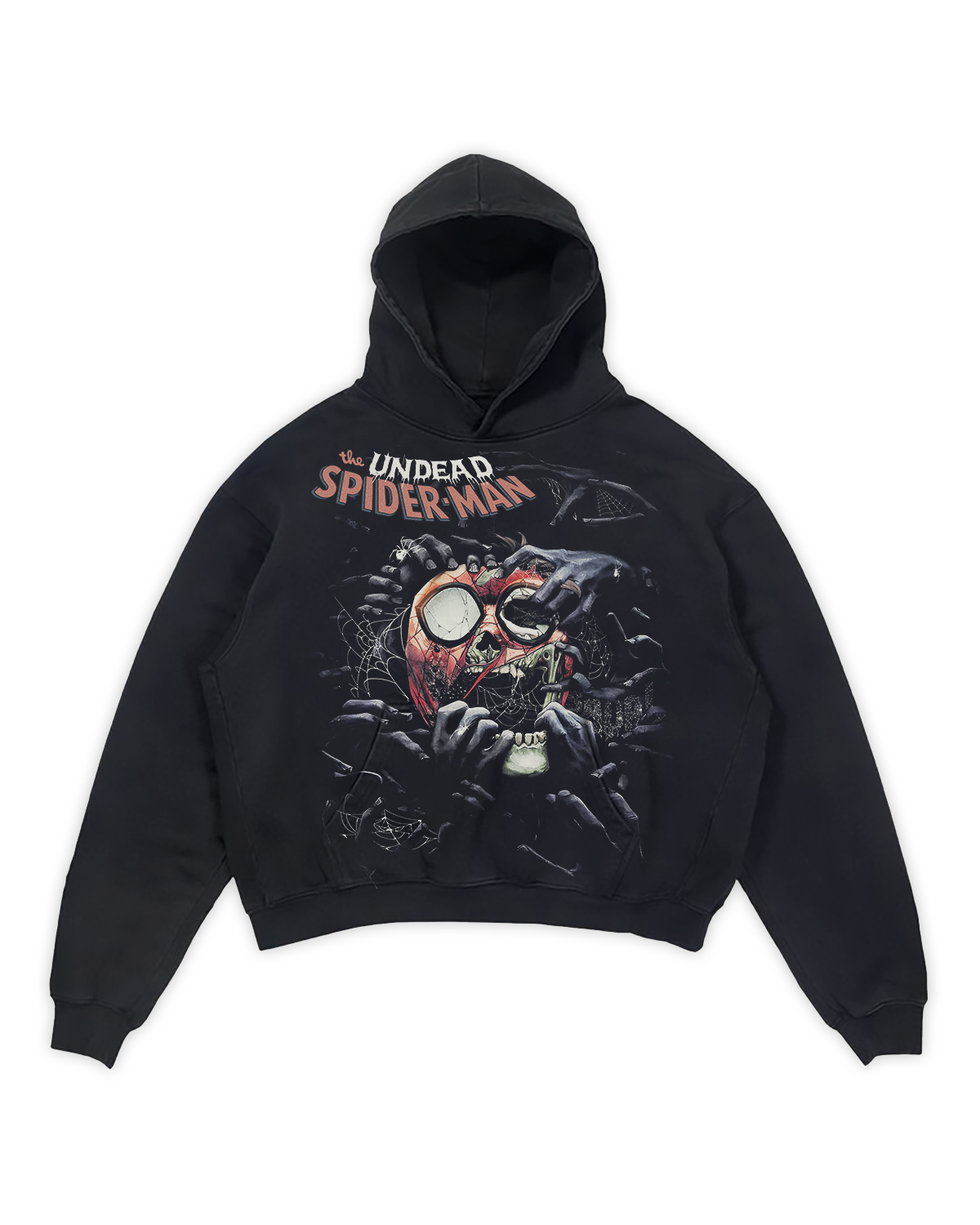 "UNDEAD WEB-HEAD" BLACK HOODIE